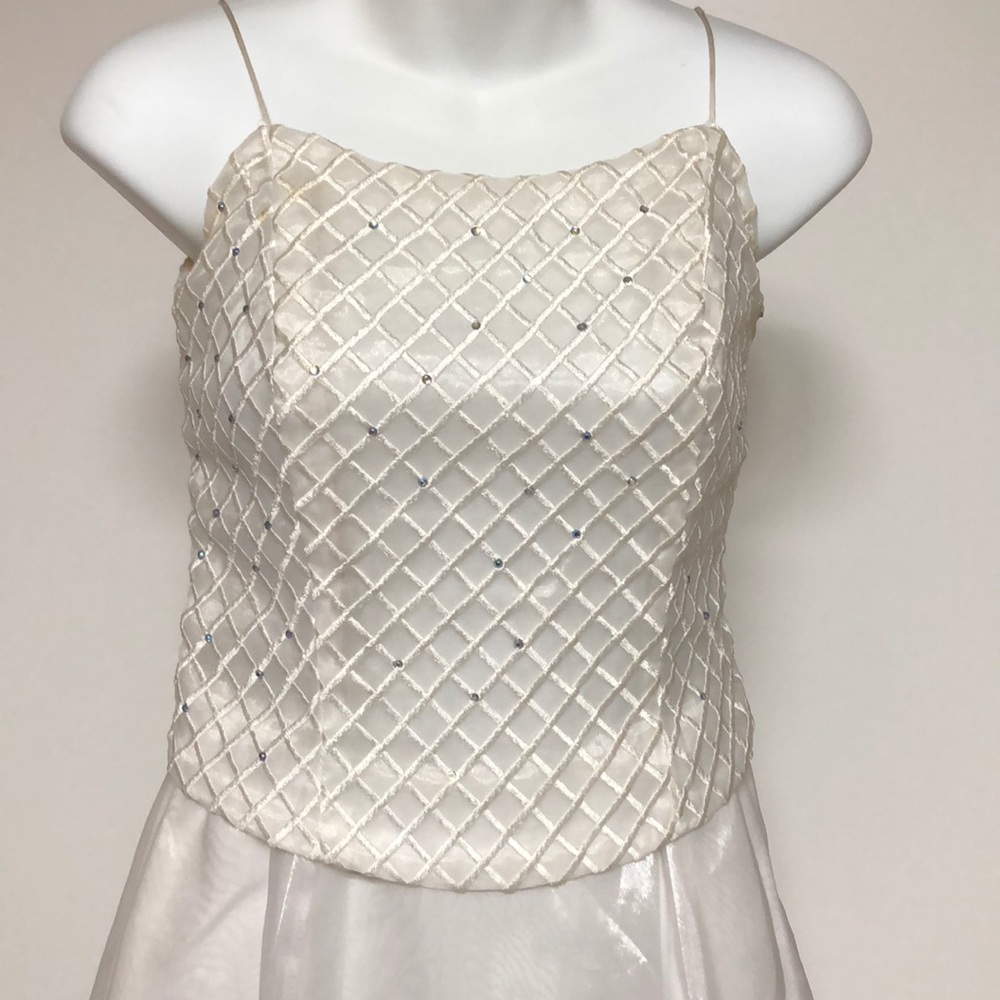 Poly white chiffon dress